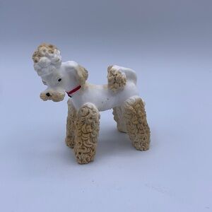 Vintage Biscuit Porcelain A. Santini Poodle Figurine